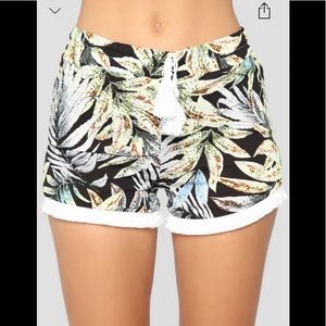 High rise fringe shorts